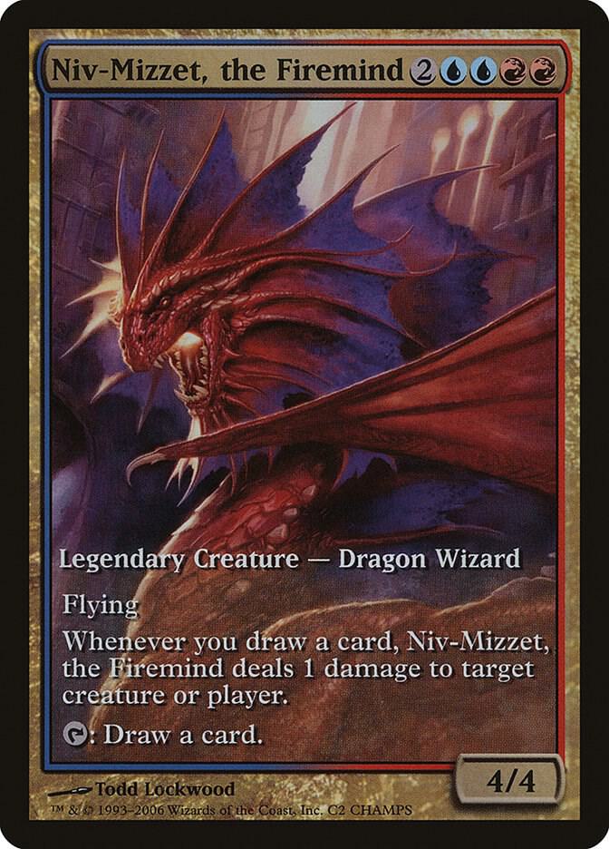 Foil 火想者ニヴ＝ミゼット/Niv-Mizzet ゲームデープロモ その2 火想者ニヴ＝ミゼット (Niv-Mizzet, the Firemind) · GRN Guild Kit