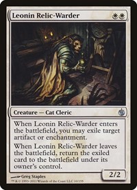 Leonin Relic-Warder - Mirrodin Besieged - Magic: The Gathering card