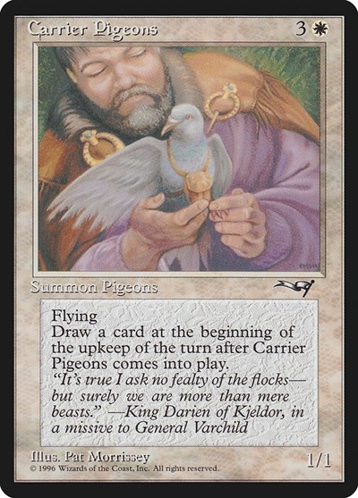 Carrier Pigeons Hand