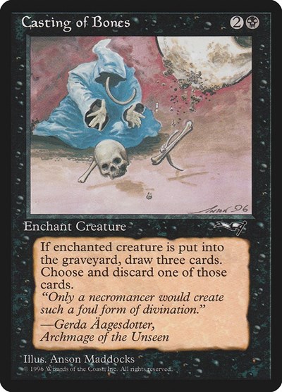 Casting of Bones (Hooded Figure) from ALL #44b, Magic: The Gathering card