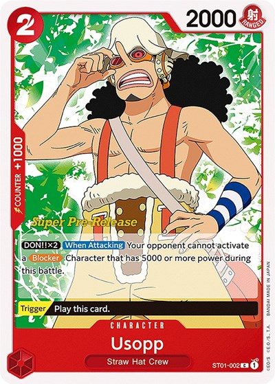 Usopp Super Pre-Release Starter Deck 1: Straw Hat Crew C One Piece card — value and price