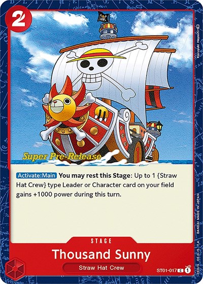 Thousand Sunny Super Pre-Release Starter Deck 1: Straw Hat Crew C One Piece card — value and price