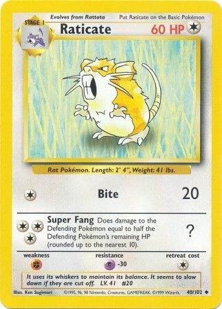 Raticate 040/102 from Base Set