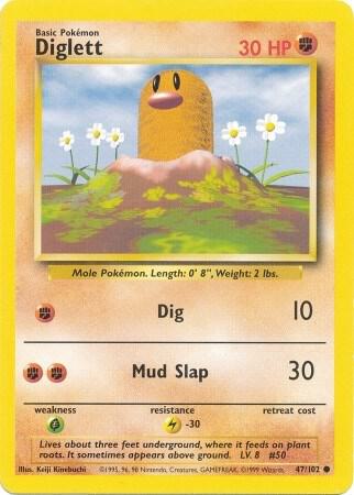 Diglett 047/102 from Base Set