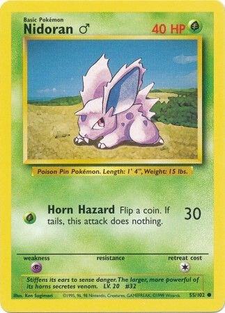Nidoran M 055/102 from Base Set