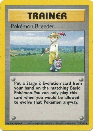 Pokemon Breeder 076/102 from Base Set
