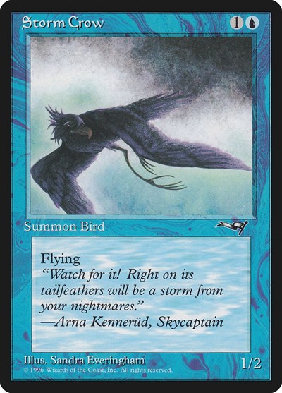 Storm Crow Flying Left