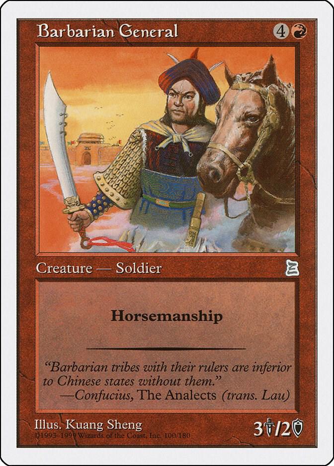 Barbarian General - Portal Three Kingdoms - Magic: The Gathering