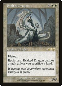Exalted Dragon - Exodus - Magic: The Gathering card