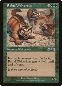 Rabid Wolverines - Exodus - Magic: The Gathering card