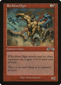Reckless Ogre - Exodus - Magic: The Gathering card