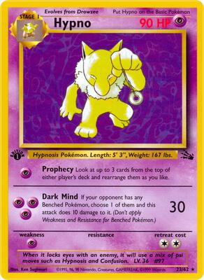 ポケモン - Hypno スリーパー 1ED 1st Edition 英語版 8/62 Hypno 1999 Fossil #08/62 1st Edition Holo Price Guide