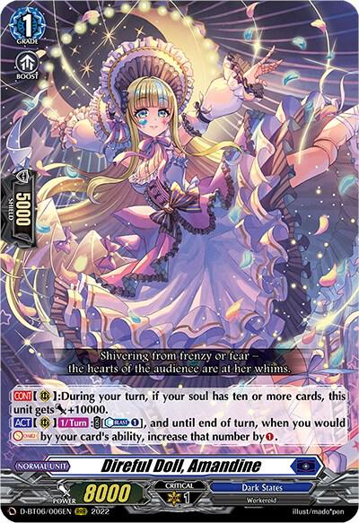 Direful Doll, Amandine - D-BT06: Blazing Dragon Reborn - Cardfight