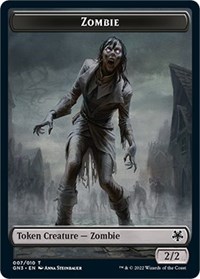 Zombie // Human Soldier Double-Sided Token