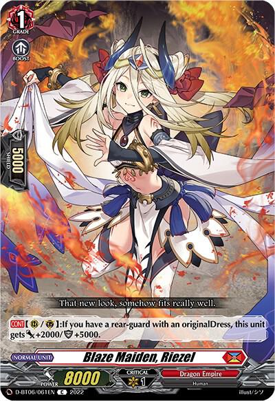 Blaze Maiden, Riezel