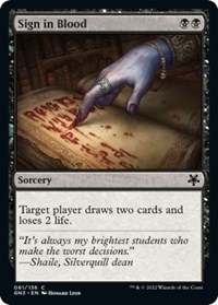Sign in Blood - Magic Game Night: Free-For-All - Magic: The Gathering card