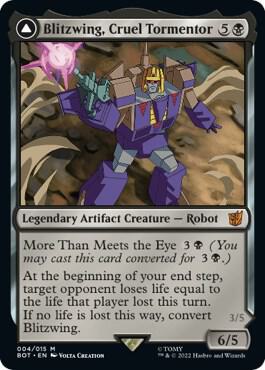transformer card mtg MTG Secret Lair x Transformers: Optimus Prime vs. Megatron Foil main image 0
