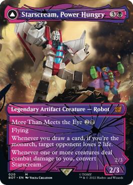 shattered glass mtg cards Starscream, Power Hungry (showcase)