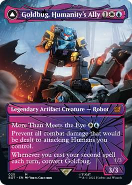 MTG Goldbug,Humanity’s Ally シャッタード・グラス Goldbug, Humanity's Ally (Shattered Glass) - Universes