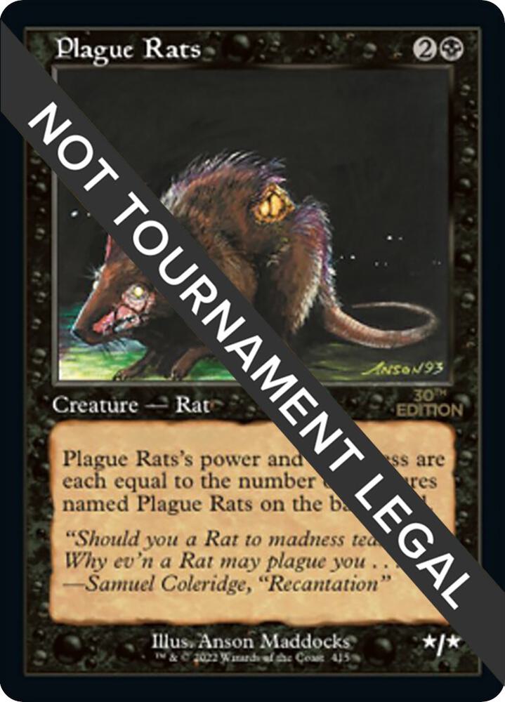 Plague Rats (Retro Frame) - 30th Anniversary Edition - Magic: The