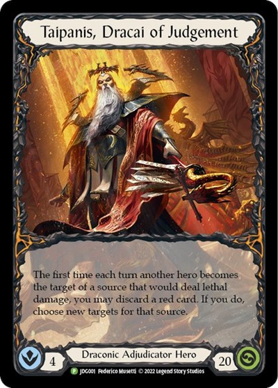 Taipanis, Dracai of Judgement - JDG001 Flesh and Blood: Promo Cards Promo Flesh and Blood card — value and price