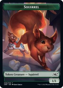 Squirrel // Treasure (012) Double-sided Token - Unfinity