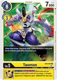 Taomon - EX2-023 (Tamer Party Vol. 6 Promo) - Digital Hazard - Digimon card