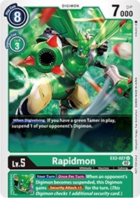 Rapidmon - EX2-027 (Tamer Party Vol. 6 Promo) - Digital Hazard - Digimon card