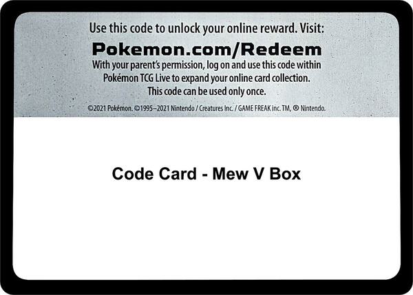 Code Card - Mew V Box