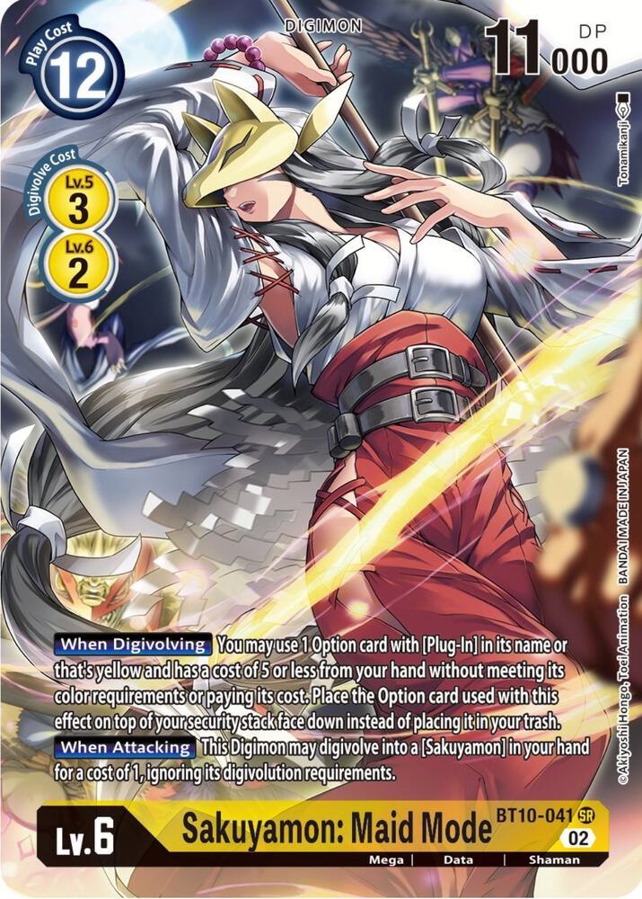 Sakuyamon Maid Mode Alternate Art digimon card