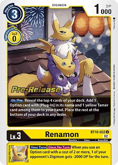 Renamon Xros Encounter Pre-Release Cards card price
