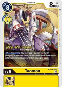 Taomon (Xros Encounter Pre-Release Cards)