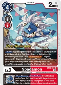 Spadamon (Xros Encounter Pre-Release Cards)