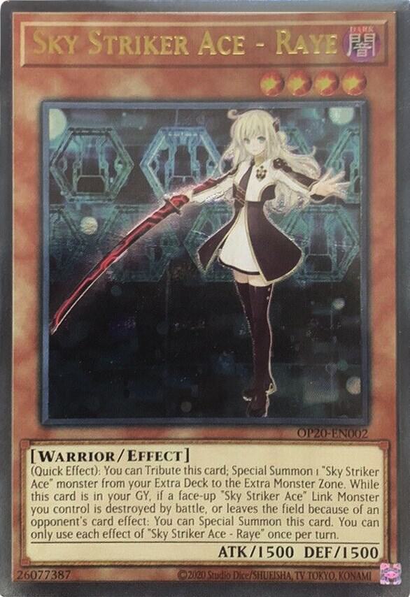 thumbnail image 2 of Yu-Gi-Oh! Japanese Sky Striker Ace - Raye (QCAC-JP008) Secret Rare - Lightly Played 2 of 3