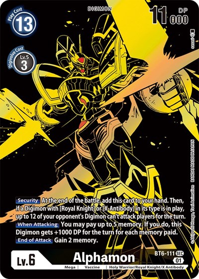 Alphamon (Xros Encounter Ghost Rare) Double Diamond card price