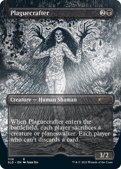 Plaguecrafter Borderless Foil Etched
