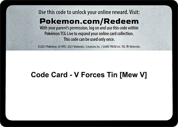 Code Card - V Forces Tin [Mew V]