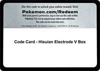 Code Card - Hisuian Electrode V Box from Miscellaneous Cards & Products Pokemon card image