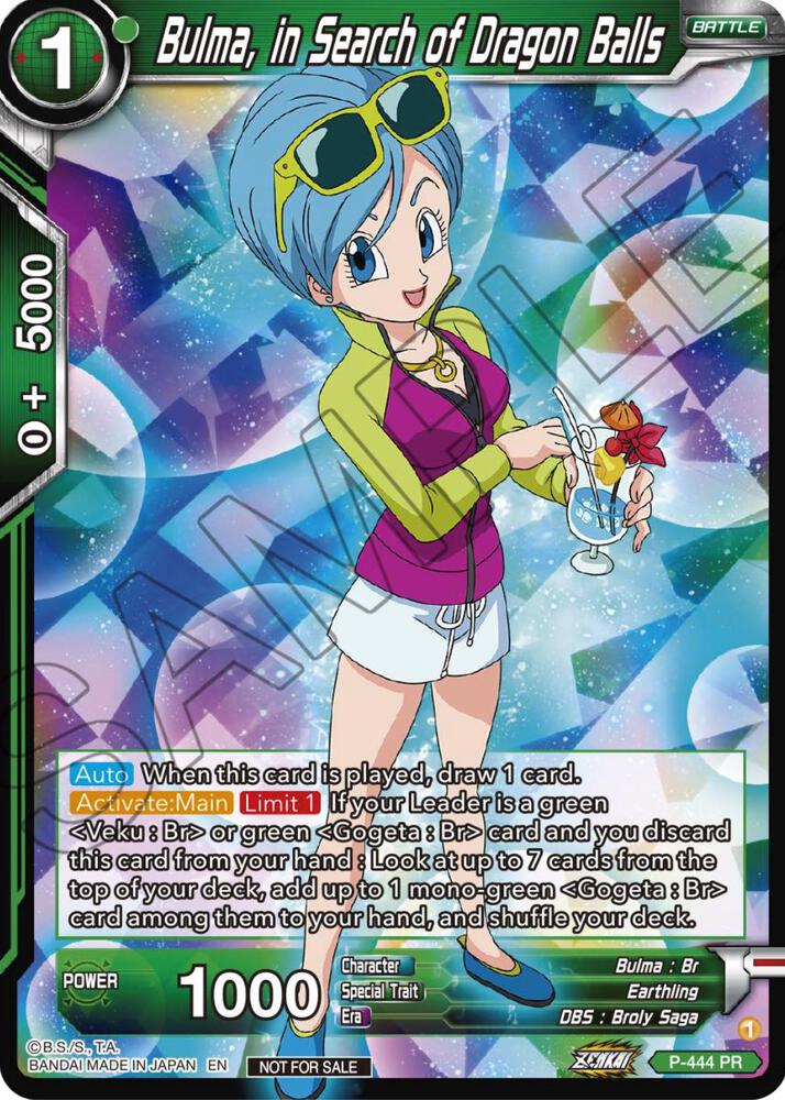 Bulma, In Search of Dragon Balls (Zenkai Series Tournament Pack