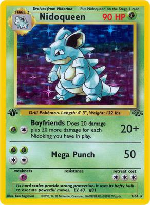 WORLDのNIDO CGC 10 GEM MINT Nidoqueen Jungle German 7/64 Holo Rare SWIRL