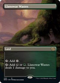 Llanowar Wastes (Borderless) - The Brothers' War - Magic: The Gathering card