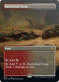 Battlefield Forge (Borderless) - The Brothers' War - Magic: The Gathering card