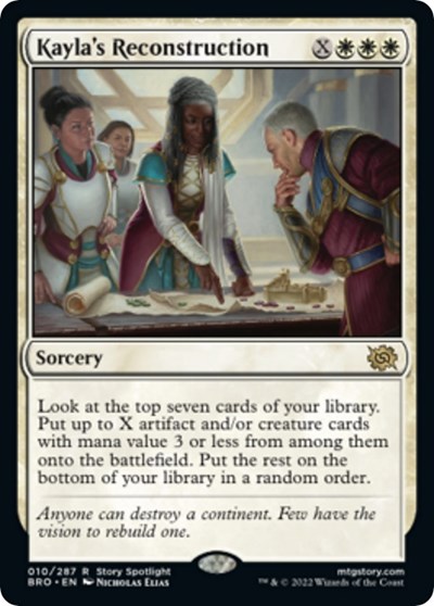 Kayla's Reconstruction from BRO #10, Magic: The Gathering card
