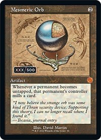 Mesmeric Orb (Schematic) (Serial Numbered) - The Brothers' War: Retro Frame Artifacts - Magic: The Gathering card