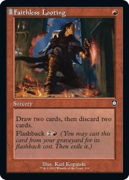 Faithless Looting (Retro Frame) - Commander: The Brothers' War
