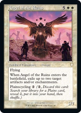 Angel of the Ruins Retro Frame