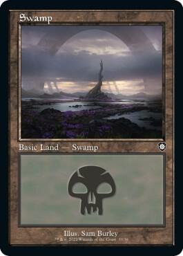 β版 沼/Swamp 黒枠 3枚セット Swamp (33) (Retro Frame) - Commander: The Brothers' War - Magic