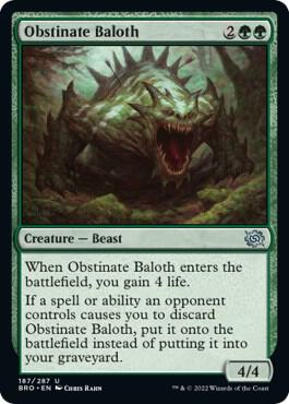 MTG  foil    強情なベイロス/Obstinate Baloth Obstinate Baloth - The Brothers' War - Magic: The Gathering