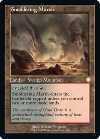 Smoldering Marsh (Retro Frame) - Commander: The Brothers' War - Magic: The Gathering card