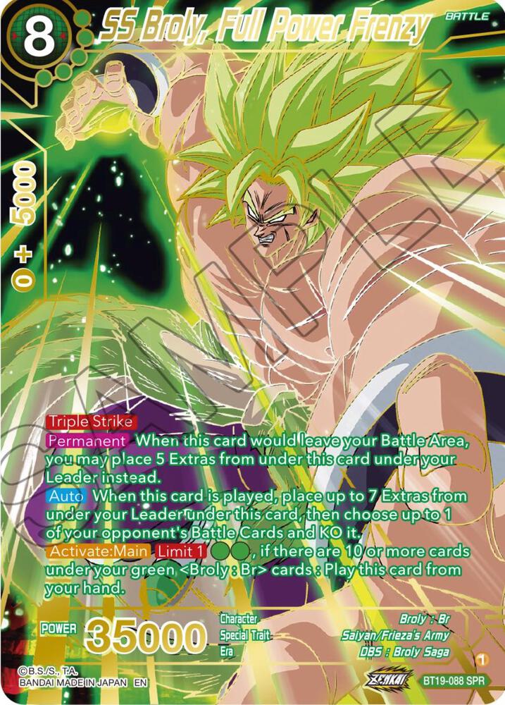 SS Broly, Full Power Frenzy (SPR) - Fighter's Ambition - Dragon